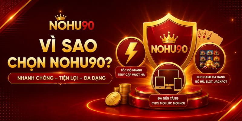 Ưu điểm của Nohu90 khi chơi Nổ hũ và slot trực tuyến